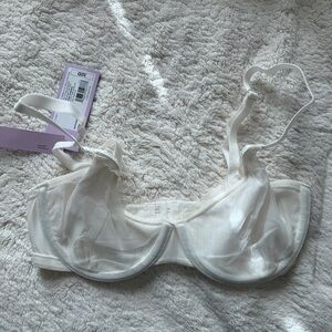 white sheer bralette